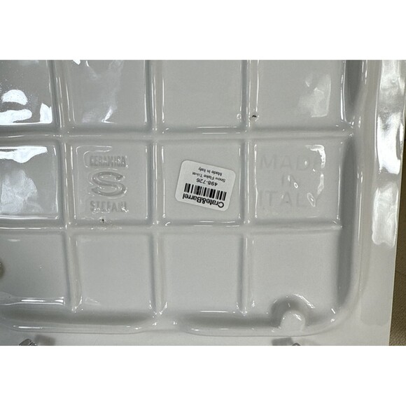 Crate & Barrel Set Of 2 Ceramic Snowflake Trivet Made in Italy Ceramica Stefani - Picture 5 of 9